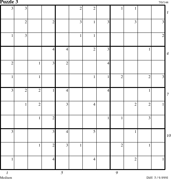 Step-by-Step Instructions for Puzzle 3 with all 5 steps marked