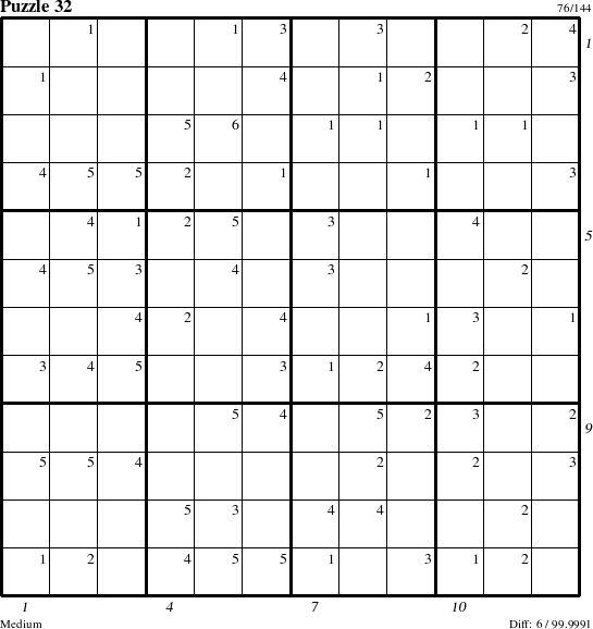 Step-by-Step Instructions for Puzzle 32 with all 6 steps marked