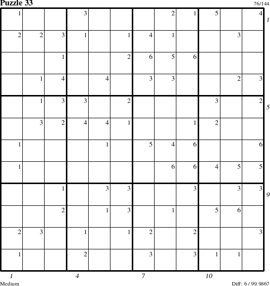 Step-by-Step Instructions for Puzzle 33 with all 6 steps marked