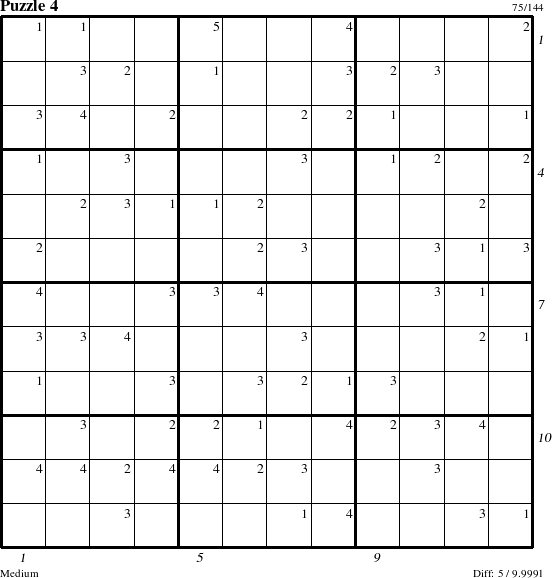 Step-by-Step Instructions for Puzzle 4 with all 5 steps marked