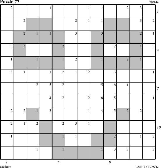 Step-by-Step Instructions for Puzzle 77 with all 6 steps marked