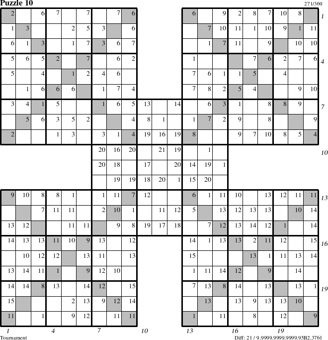 Step-by-Step Instructions for Puzzle 10 with all 21 steps marked