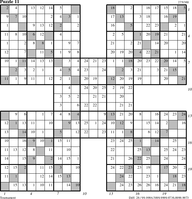 Step-by-Step Instructions for Puzzle 11 with all 26 steps marked