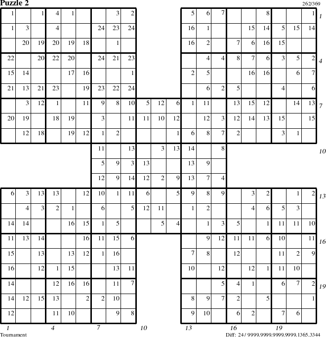 Step-by-Step Instructions for Puzzle 2 with all 24 steps marked