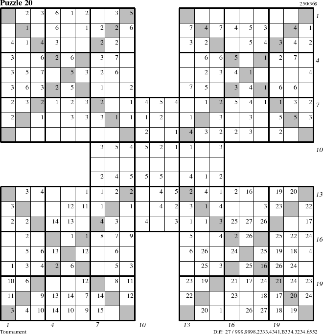 Step-by-Step Instructions for Puzzle 20 with all 27 steps marked