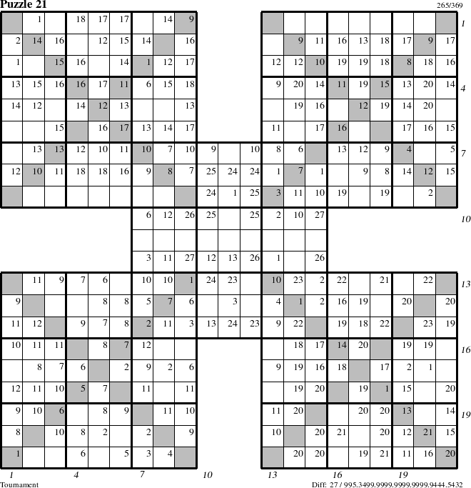 Step-by-Step Instructions for Puzzle 21 with all 27 steps marked