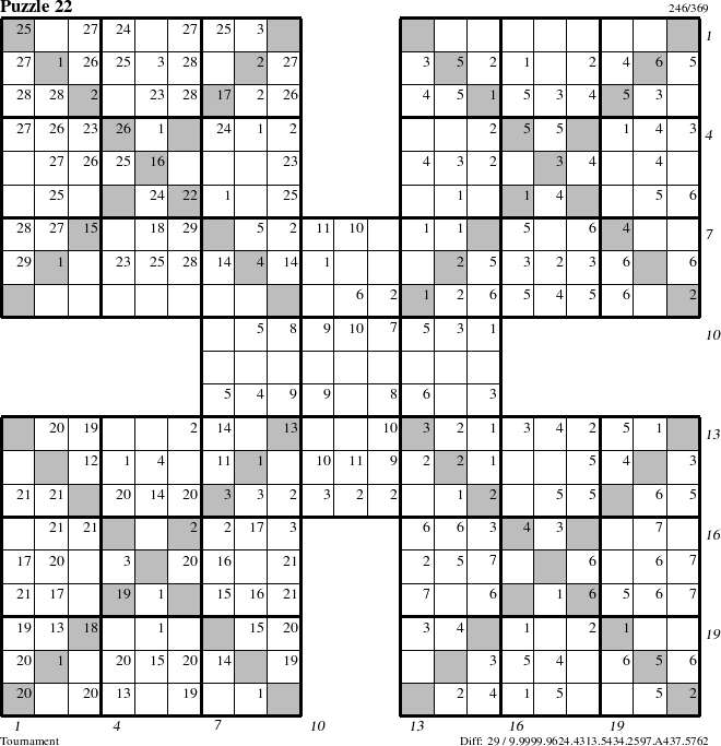 Step-by-Step Instructions for Puzzle 22 with all 29 steps marked