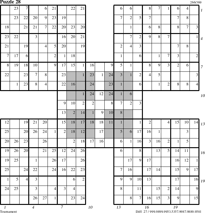 Step-by-Step Instructions for Puzzle 28 with all 27 steps marked