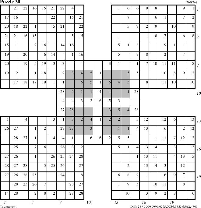 Step-by-Step Instructions for Puzzle 30 with all 28 steps marked