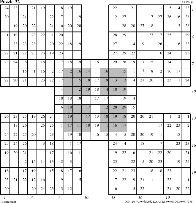 Step-by-Step Instructions for Puzzle 32 with all 29 steps marked