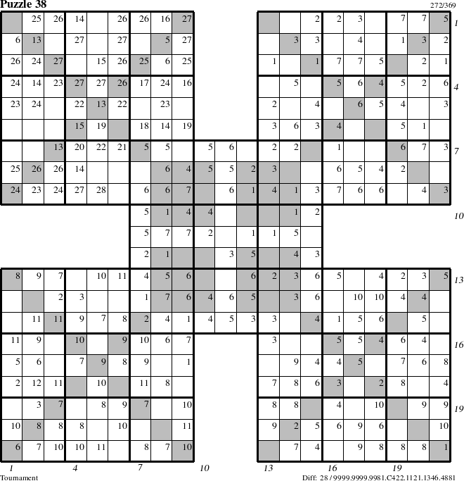 Step-by-Step Instructions for Puzzle 38 with all 28 steps marked