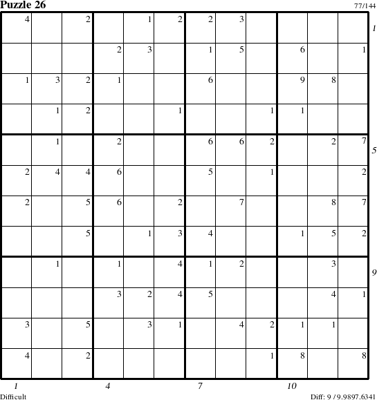 Step-by-Step Instructions for Puzzle 26 with all 9 steps marked