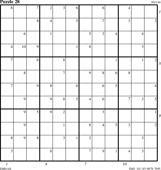 Step-by-Step Instructions for Puzzle 28 with all 10 steps marked