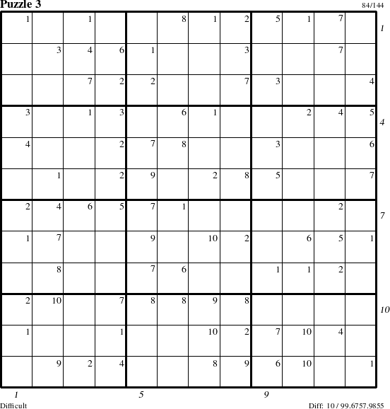 Step-by-Step Instructions for Puzzle 3 with all 10 steps marked