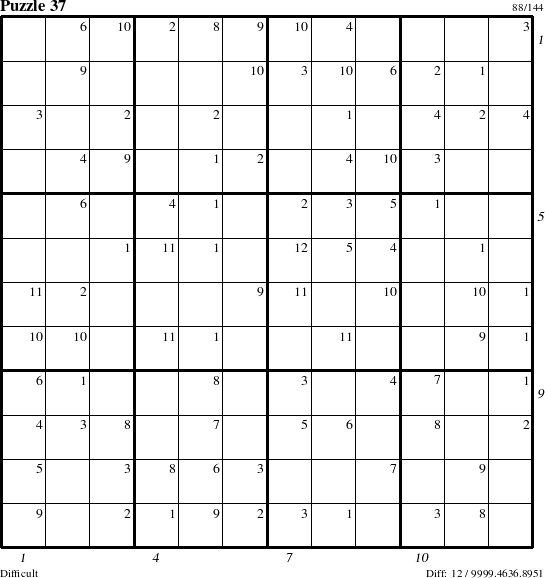 Step-by-Step Instructions for Puzzle 37 with all 12 steps marked