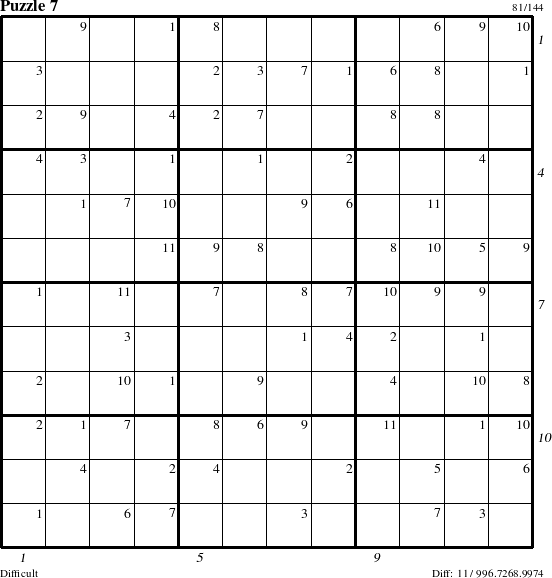 Step-by-Step Instructions for Puzzle 7 with all 11 steps marked