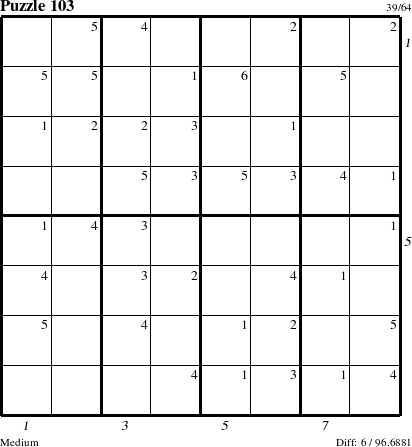 Step-by-Step Instructions for Puzzle 103 with all 6 steps marked