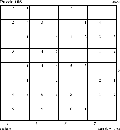 Step-by-Step Instructions for Puzzle 106 with all 6 steps marked