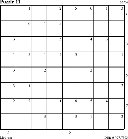 Step-by-Step Instructions for Puzzle 11 with all 6 steps marked