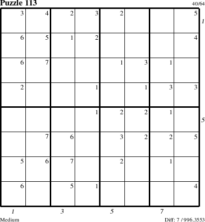 Step-by-Step Instructions for Puzzle 113 with all 7 steps marked