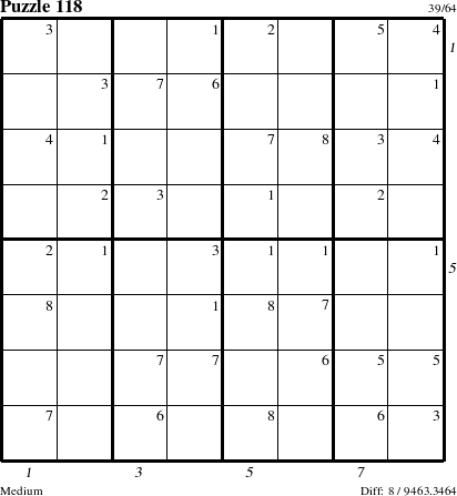 Step-by-Step Instructions for Puzzle 118 with all 8 steps marked