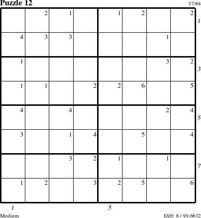 Step-by-Step Instructions for Puzzle 12 with all 6 steps marked