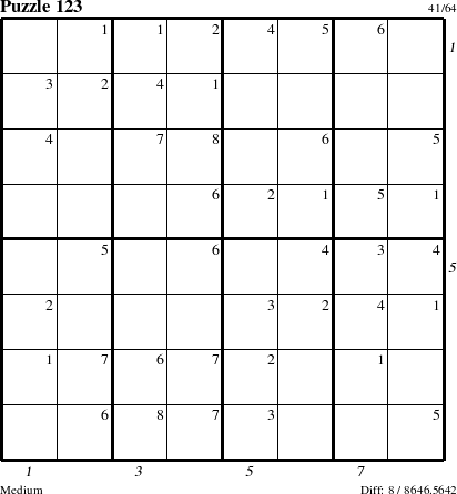 Step-by-Step Instructions for Puzzle 123 with all 8 steps marked