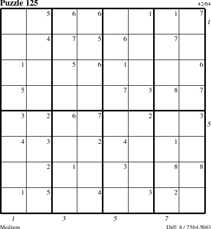 Step-by-Step Instructions for Puzzle 125 with all 8 steps marked