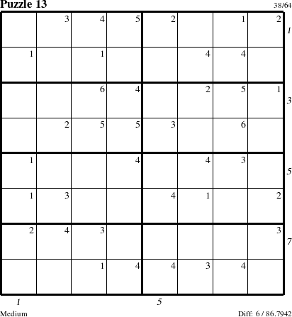 Step-by-Step Instructions for Puzzle 13 with all 6 steps marked