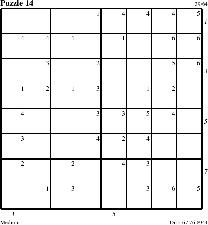 Step-by-Step Instructions for Puzzle 14 with all 6 steps marked