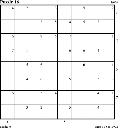 Step-by-Step Instructions for Puzzle 16 with all 7 steps marked