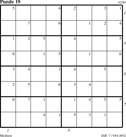 Step-by-Step Instructions for Puzzle 19 with all 7 steps marked