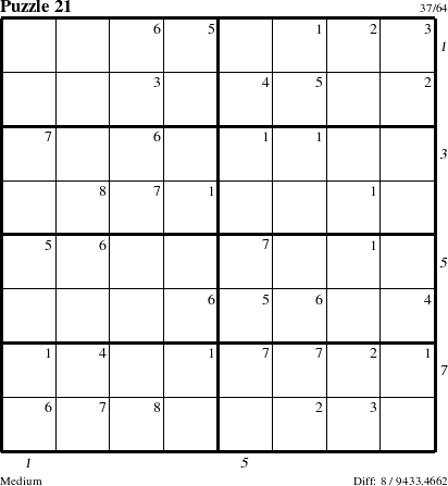 Step-by-Step Instructions for Puzzle 21 with all 8 steps marked