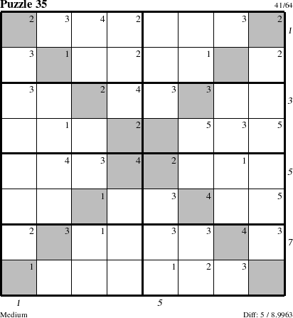 Step-by-Step Instructions for Puzzle 35 with all 5 steps marked