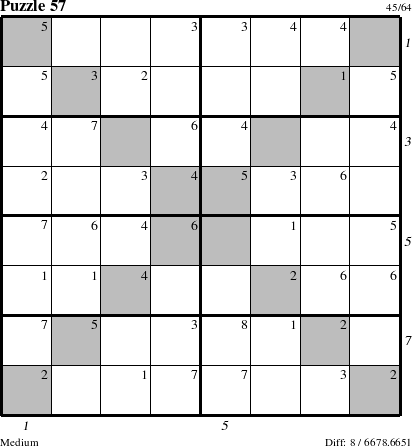 Step-by-Step Instructions for Puzzle 57 with all 8 steps marked