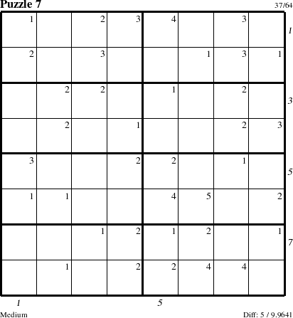 Step-by-Step Instructions for Puzzle 7 with all 5 steps marked