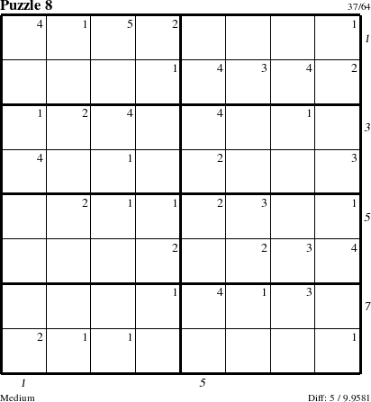 Step-by-Step Instructions for Puzzle 8 with all 5 steps marked