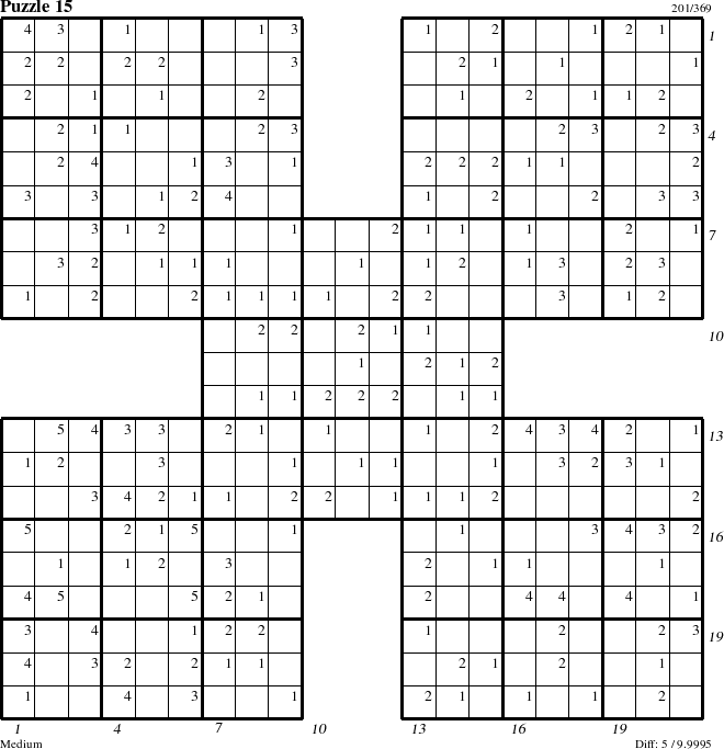 Step-by-Step Instructions for Puzzle 15 with all 5 steps marked