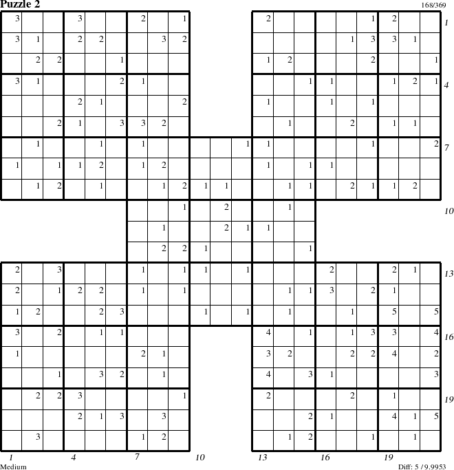 Step-by-Step Instructions for Puzzle 2 with all 5 steps marked