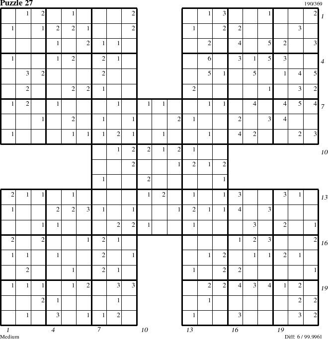 Step-by-Step Instructions for Puzzle 27 with all 6 steps marked