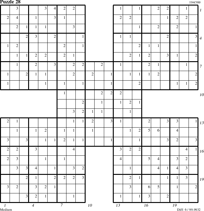 Step-by-Step Instructions for Puzzle 28 with all 6 steps marked