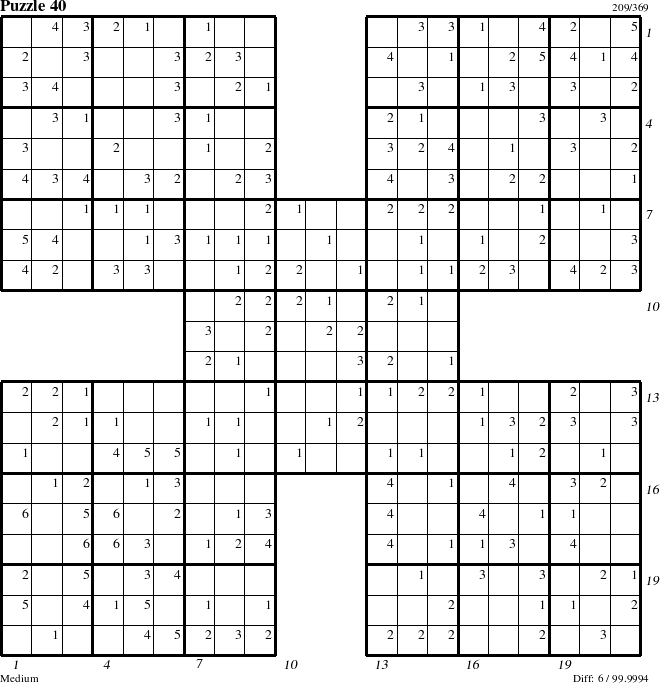 Step-by-Step Instructions for Puzzle 40 with all 6 steps marked