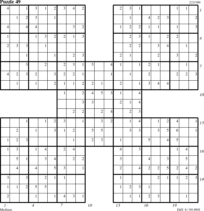 Step-by-Step Instructions for Puzzle 49 with all 6 steps marked