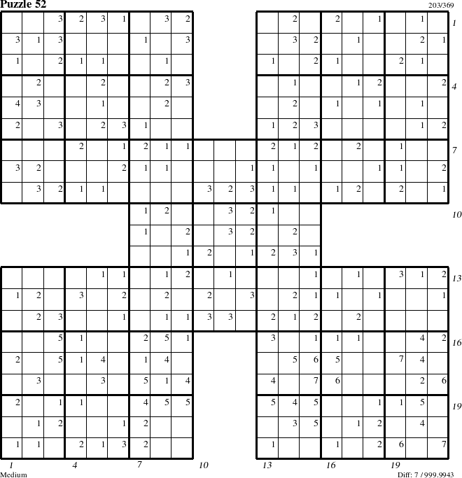 Step-by-Step Instructions for Puzzle 52 with all 7 steps marked