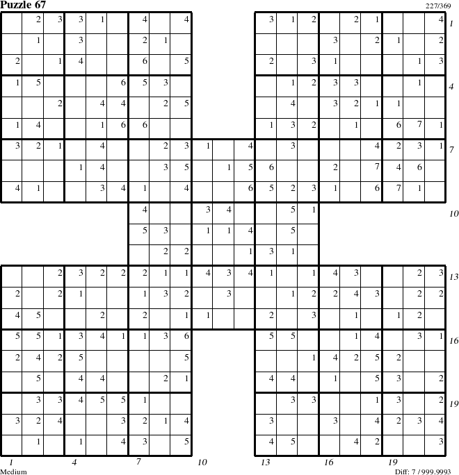 Step-by-Step Instructions for Puzzle 67 with all 7 steps marked