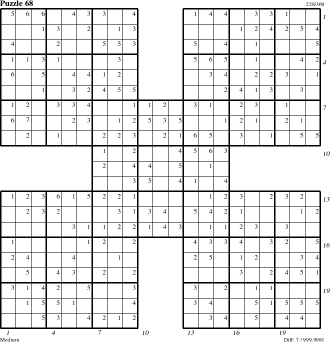 Step-by-Step Instructions for Puzzle 68 with all 7 steps marked