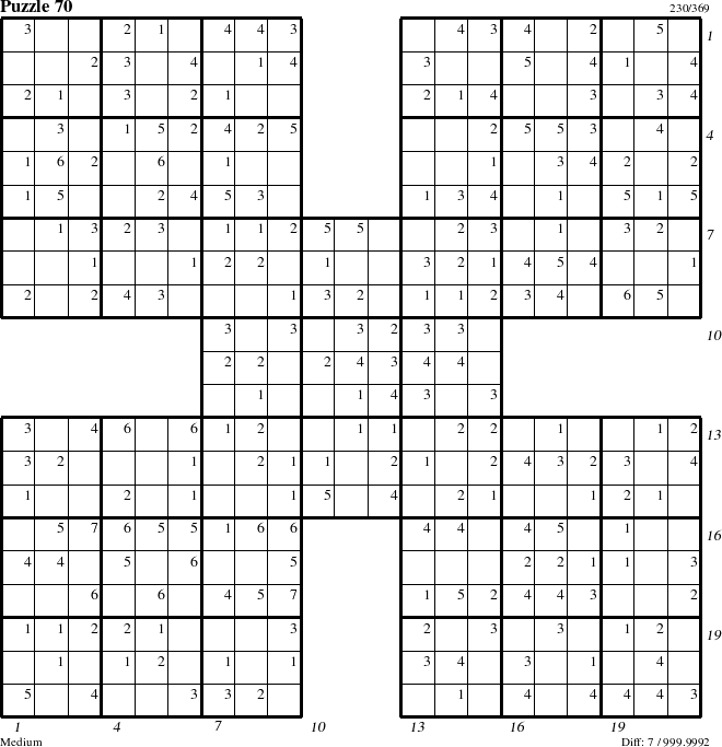 Step-by-Step Instructions for Puzzle 70 with all 7 steps marked