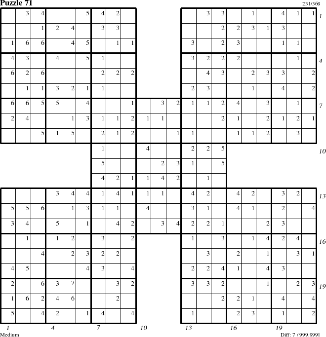 Step-by-Step Instructions for Puzzle 71 with all 7 steps marked