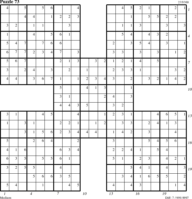 Step-by-Step Instructions for Puzzle 73 with all 7 steps marked