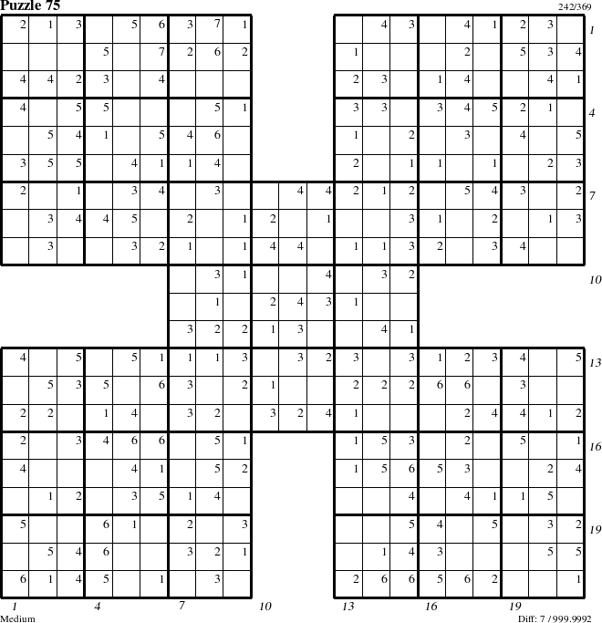 Step-by-Step Instructions for Puzzle 75 with all 7 steps marked